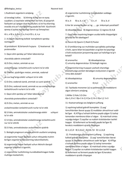 10- sinf nazorat testi — PDF