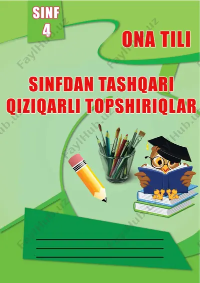 4-sinf ona tili topshiriqlari amaliy daftari — PDF