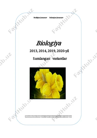 biologiya 2020 variantlari new — PDF