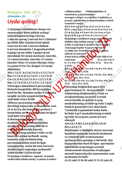 biologiya 'ilm uz' @hamidov_za 2020.03.27 — DOCX