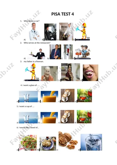 4-sinf ingliz tili pisa — DOCX