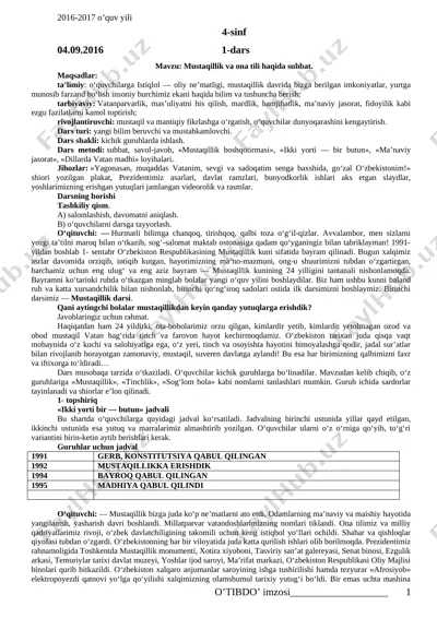 4-sinf ona tili — DOCX