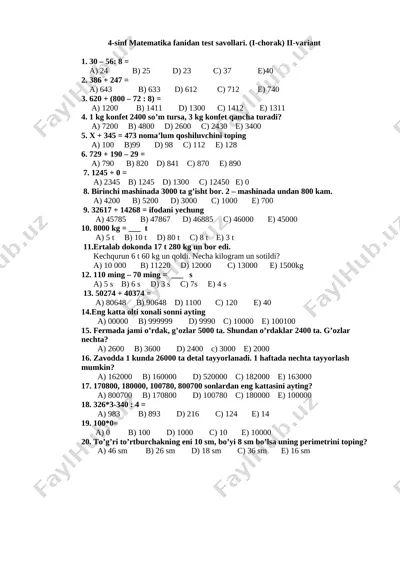 4-sinf matem — DOCX