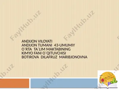 9-sinf ii-guruh yonaki guruhcha elementlari — PPTX