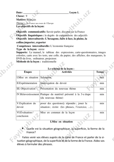 9-sinf fransuz tili iii-chorak — PDF