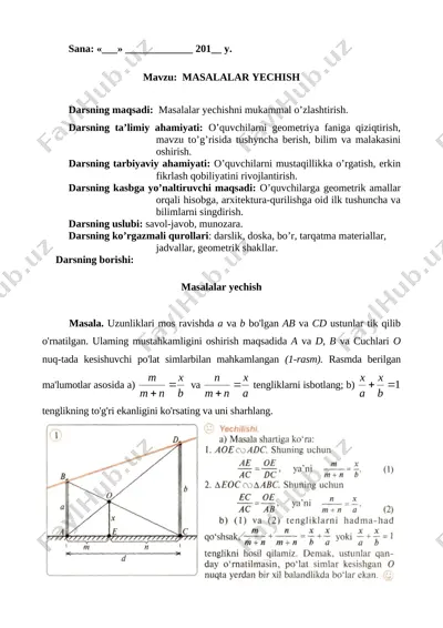 9-konspekt geometriya 2-chorak — DOC