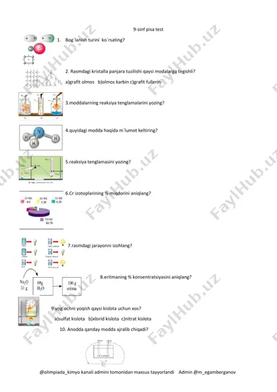 @olimpiada_kimyo 9-sinf pisa test — PDF