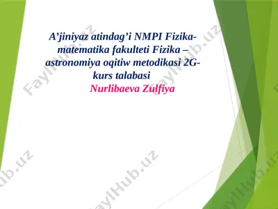 nurlibaeva zulfiya — PPTX