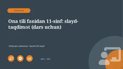 0929_v1_ona_tili_fanidan_11_sinf_slayd_taq — PPTX