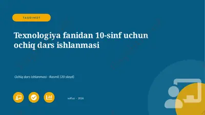 0180_v1_texnologiya_fanidan_10_sinf_uchun_ — PPTX