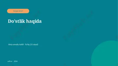 0546_v2_dostlik_haqida — PPTX