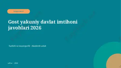 011_v1_gost_yakuniy_davlat_imtihoni_javoblari — PPTX