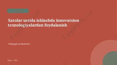 28_xatolar_ustida_ishlash — PPTX