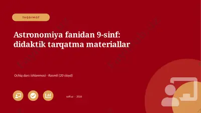 0905_v1_astronomiya_fanidan_9_sinf_didakti — PPTX