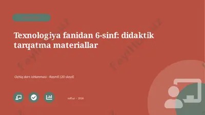 0867_v1_texnologiya_fanidan_6_sinf_didakti — PPTX