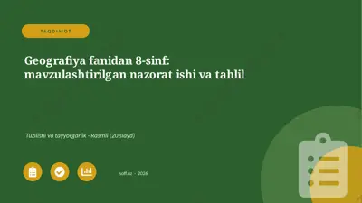 0646_v1_geografiya_fanidan_8_sinf_mavzulas — PPTX