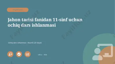 0118_v1_jahon_tarixi_fanidan_11_sinf_uchun — PPTX