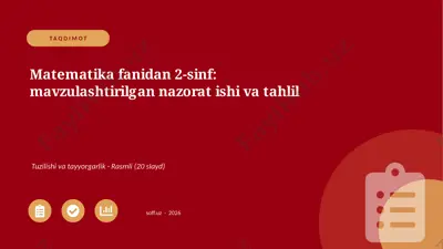 0575_v1_matematika_fanidan_2_sinf_mavzulas — PPTX