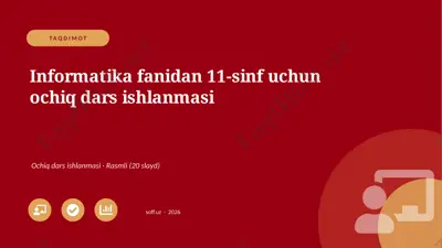 0155_v1_informatika_fanidan_11_sinf_uchun_ — PPTX