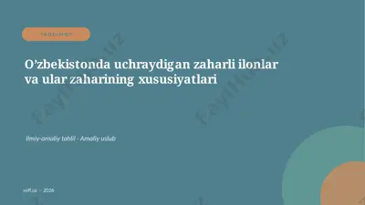143_v2_o_zbekistonda_uchraydigan_zaharli_ilon — PPTX