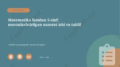 0578_v1_matematika_fanidan_5_sinf_mavzulas — PPTX