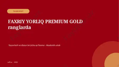 165_v1_faxriy_yorliq_premium_gold_ranglarda — PPTX
