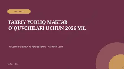 032_v1_faxriy_yorliq_maktab_oquvchilari_uchun — PPTX