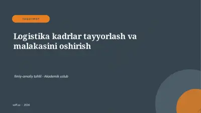 189_v1_logistika_kadrlar_tayyorlash_va_malaka — PPTX