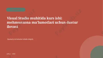 18_mehmonxona_dasturi — PPTX