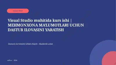 073_v1_visual_studio_muhitida_kurs_ishi_mehmo — PPTX