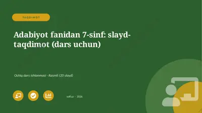 0936_v1_adabiyot_fanidan_7_sinf_slayd_taqd — PPTX