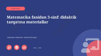 0743_v1_matematika_fanidan_3_sinf_didaktik — PPTX
