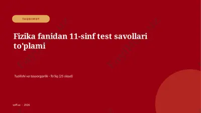 0270_v2_fizika_fanidan_11_sinf_test_savoll — PPTX