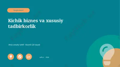 0361_v1_kichik_biznes_va_xususiy_tadbirkor — PPTX