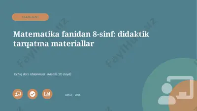 0748_v1_matematika_fanidan_8_sinf_didaktik — PPTX