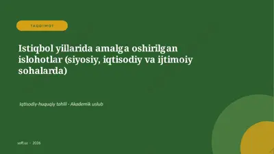 066_v1_istiqbol_yillarida_amalga_oshirilgan_i — PPTX
