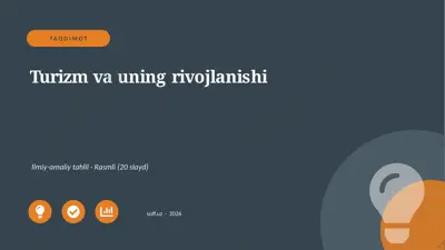 0449_v1_turizm_va_uning_rivojlanishi — PPTX
