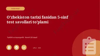 0245_v1_ozbekiston_tarixi_fanidan_5_sinf_t — PPTX
