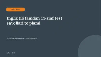 0244_v2_ingliz_tili_fanidan_11_sinf_test_s — PPTX