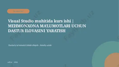 073_v2_visual_studio_muhitida_kurs_ishi_mehmo — PPTX