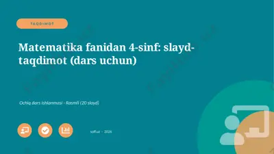 0911_v1_matematika_fanidan_4_sinf_slayd_ta — PPTX