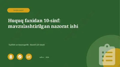 01626_huquq_fanidan_10_sinf_mavzulashtirilgan_ — PPTX