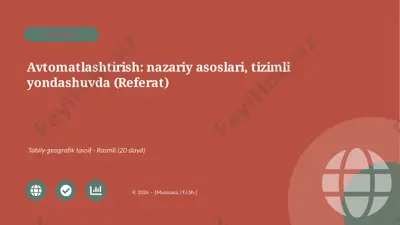 05167_avtomatlashtirish_nazariy_asoslari_tizim — PPTX