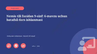 05303_nemis_tili_fanidan_9_sinf_6_mavzu_uchun_ — PPTX