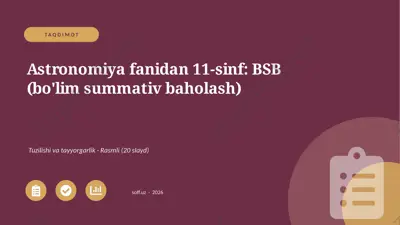 01822_astronomiya_fanidan_11_sinf_bsb_bolim_su — PPTX