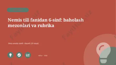 03837_nemis_tili_fanidan_6_sinf_baholash_mezon — PPTX