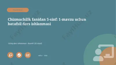 04338_chizmachilik_fanidan_5_sinf_1_mavzu_uchu — PPTX