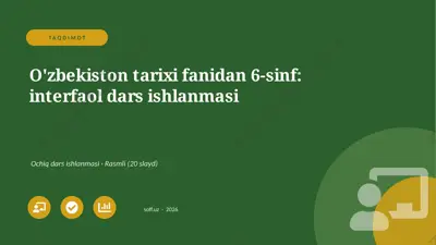 03426_ozbekiston_tarixi_fanidan_6_sinf_interfa — PPTX