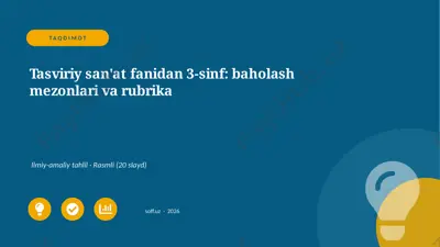 03940_tasviriy_sanat_fanidan_3_sinf_baholash_m — PPTX