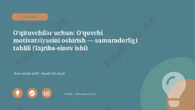 00188_oqituvchilar_uchun_oquvchi_motivatsiyasi — PPTX
